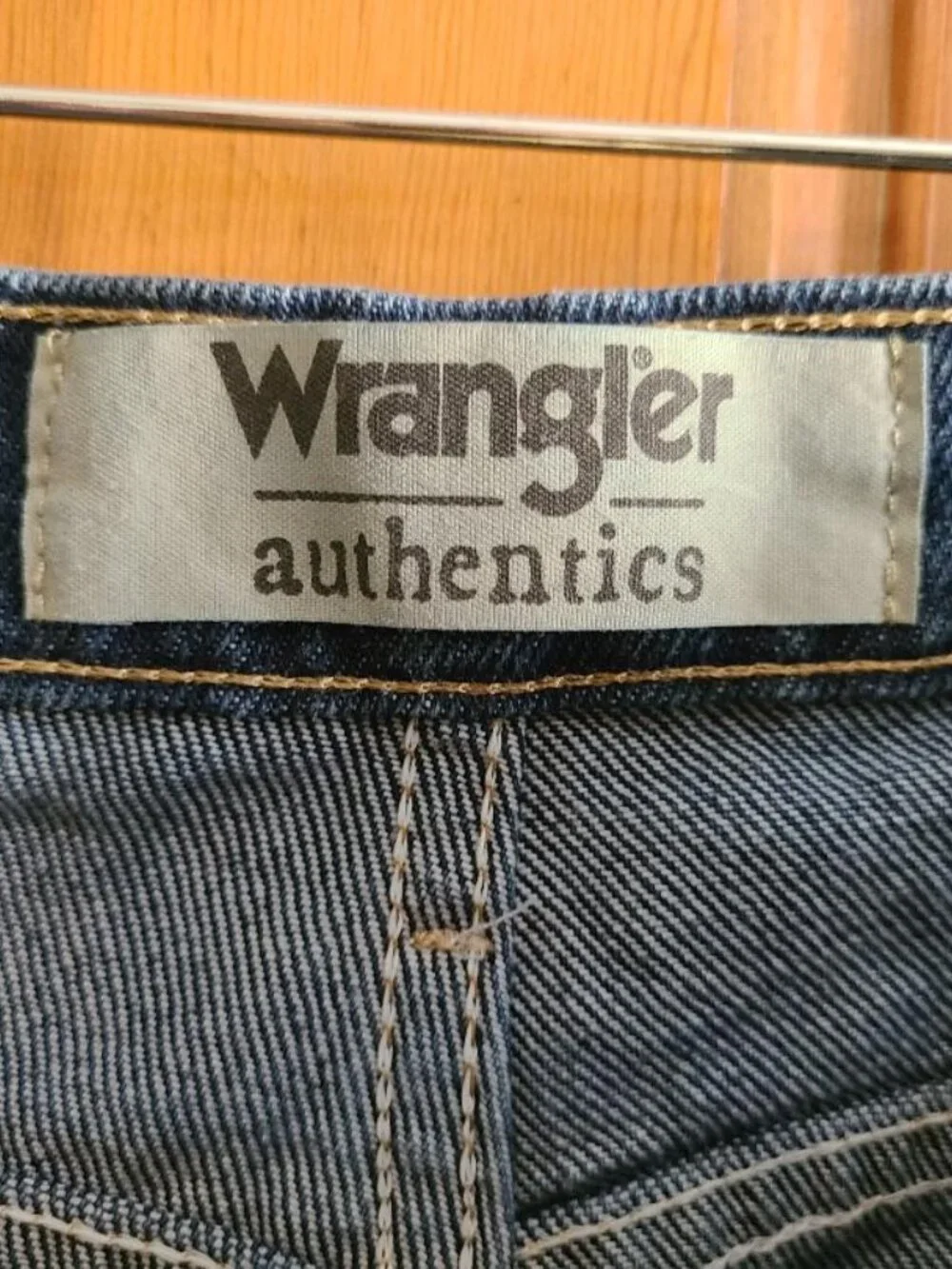 NWOT Mens Wrangler Authentics 5 Pocket Dark Blue Cotton Straight Leg Jeans 36x30